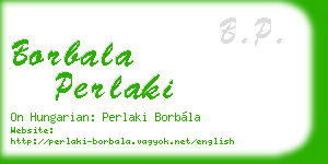borbala perlaki business card