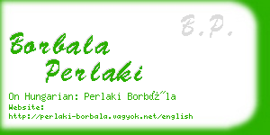 borbala perlaki business card